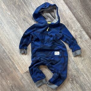 3/$10💕 Carters Blue Camo Hooded Baby Romper